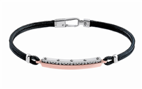 Bracciale Zancan Uomo in Oro rosa Diamante 0.10 Ct EB457RB - EB457RB
